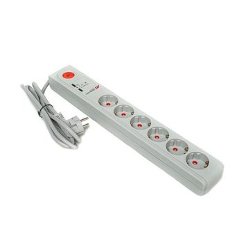 Mutlusan Ri Tech 1,5 Metre 6'lı Şok Korımalı USB ve Anahtarlı Grup Priz