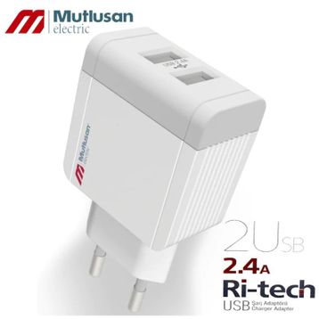 Mutlusan Ri-Tech 2'li 2.4A Usb Şarj Adaptör