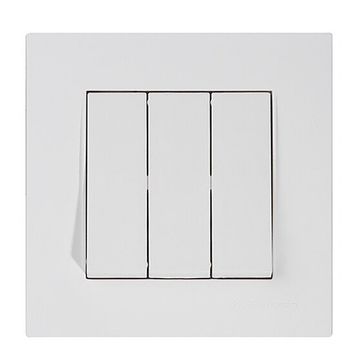 Mutlusan Rita 3'lü Vidalı Beyaz Anahtar