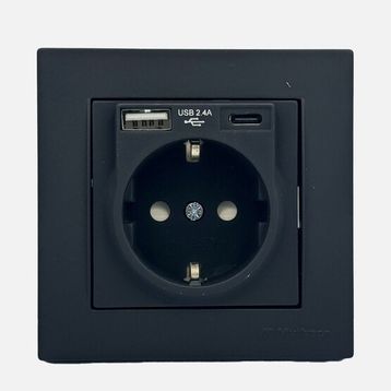 Mutlusan Rita USB Type-C Siyah Priz
