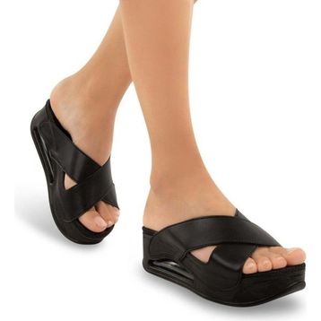 Muya 31210 Siyah Orthopedix Penelope Anatomik Air Max Tabanlı Kadın Terlik