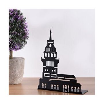 Muyika Metal Kız Kulesi 21x12 cm Masa Üstü Biblo