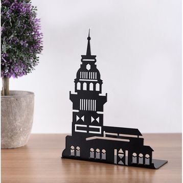 Muyika Metal Kız Kulesi 21x12 cm Masa Üstü Biblo