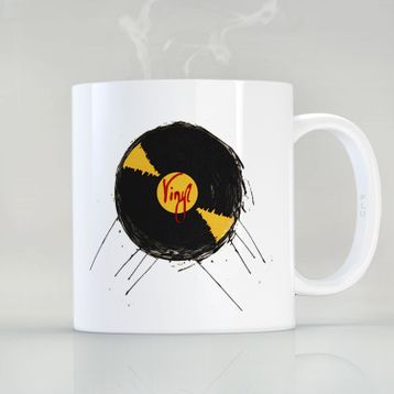 Müzik Plak Kupa Bardak
