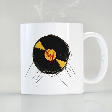 Müzik Plak Kupa Bardak