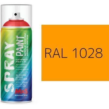 MxS RAL 1028 Kavun Sarı 400 ML Akrilik Sprey Boya