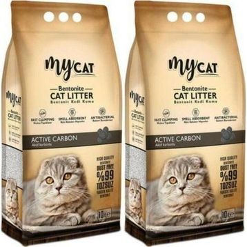 My Cat Aktif Karbonlu Topaklaşan 2x10 lt Bentonit Kedi Kumu