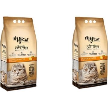 My Cat Portakal Kokulu Topaklaşan İnce Taneli Bentonit 2 10 lt Kedi Kumu