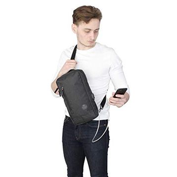 My Valice 1501 Siyah Smart Bag Usbli Çapraz Göğüs Çantası