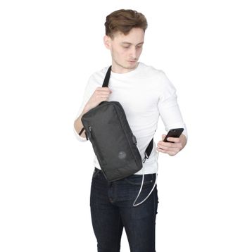 My Valice 1501 Siyah Smart Bag Usbli Çapraz Göğüs Çantası