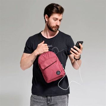 My Valice 1505 Gri Smart Bag Usbli Çapraz Göğüs Çantası
