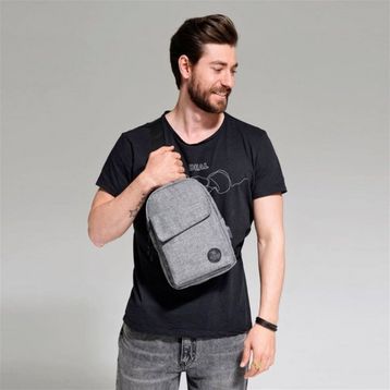 My Valice 1505 Gri Smart Bag Usbli Çapraz Göğüs Çantası