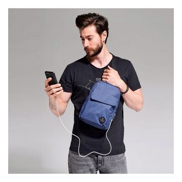 My Valice 1505 Lacivert Smart Bag Usbli Çapraz Göğüs Çantası