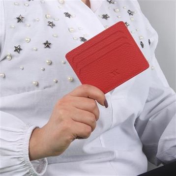 My Valice 1817 - Kırmızı Unisex Hakiki Deri Cüzdan ve Kartlık