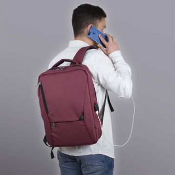 My Valice Smart Bag Active Usb Şarj Girişli Slim Bordo Notebook Sırt Çantası