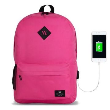 My Valice Smart Bag Specta Usb Şarj Girişli Akıllı Pembe Sırt Çantası