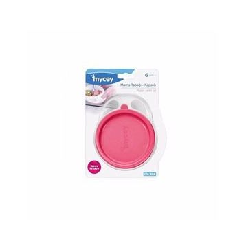Mycey Kapaklı Pembe Mama Tabağı