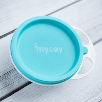 Mycey Kapaklı Yeşil Mama Tabağı