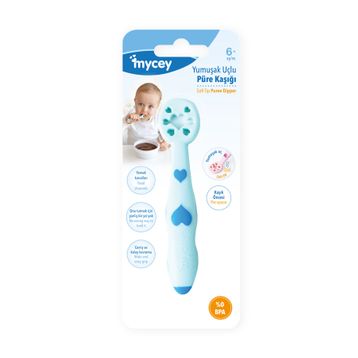 Mycey Mavi Yumuşak Uçlu Püre Kaşığı