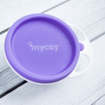 Mycey MYC120007 Kapaklı Mor Mama Tabağı