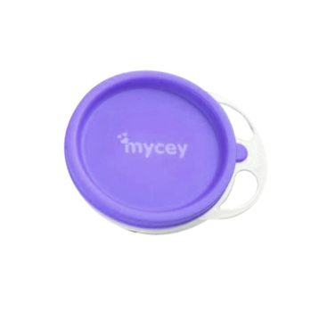 Mycey MYC120007 Kapaklı Mor Mama Tabağı