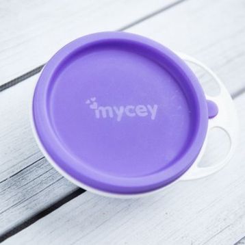 Mycey MYC120007 Kapaklı Mor Mama Tabağı