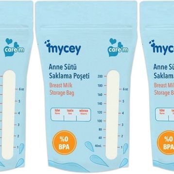 Mycey Tekli 3x25'li Paket Anne Sütü Süt Saklama Poşeti