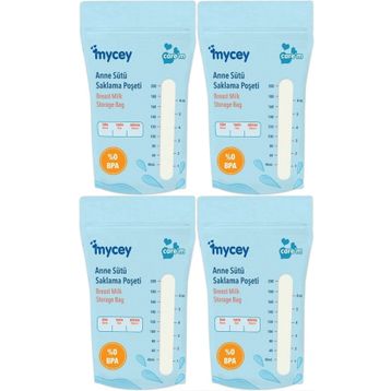 Mycey Tekli 4x25'li Paket Anne Sütü Süt Saklama Poşeti