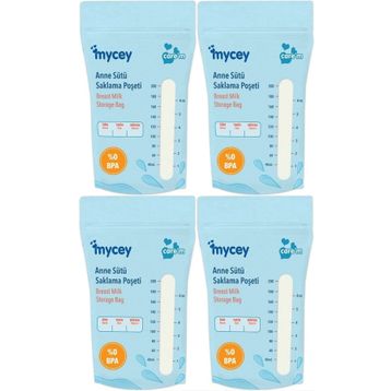 Mycey Tekli 4x25'li Paket Anne Sütü Süt Saklama Poşeti