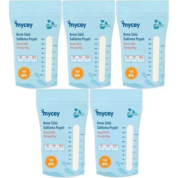 Mycey Tekli 5x25'li Paket Anne Sütü Süt Saklama Poşeti