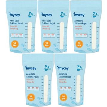 Mycey Tekli 5x25'li Paket Anne Sütü Süt Saklama Poşeti