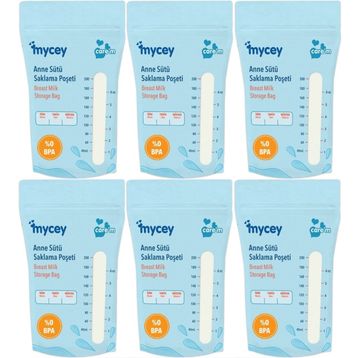 Mycey Tekli 6x25'li Paket Anne Sütü Süt Saklama Poşeti