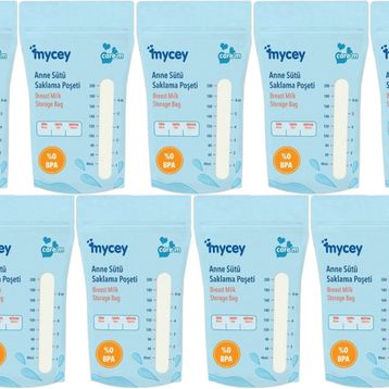 Mycey Tekli 9x25'li Paket Anne Sütü Süt Saklama Poşeti