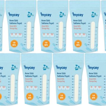 Mycey Tekli 9x25'li Paket Anne Sütü Süt Saklama Poşeti