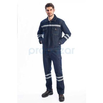 MyForm 3110 Sona Denim Kot Kapitoneli İş Montu