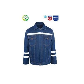 MyForm 3110 Sona Denim Kot Kapitoneli İş Montu