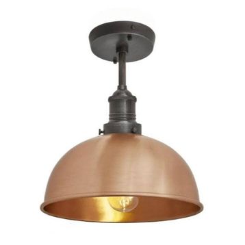 Mylights 30 cm Retro Rustik Bakır Tavan Avize Rustik Avize