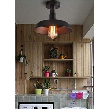 Mylights 30 cm Retro Rustik Metal Avize Plofonyer Tavan Avize