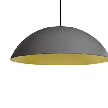 Mylights 60 cm Beyaz İçi Altın Yüksek Tavan Retro Rustik Metal Sarkıt Avize