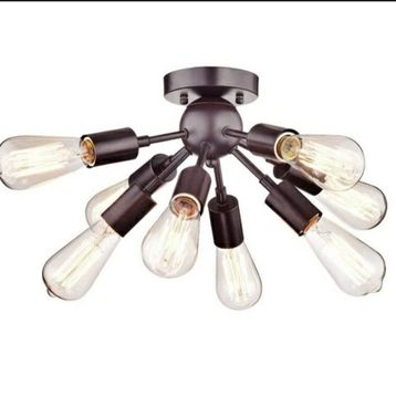 Mylights E27 Duylu Retro Sekizli Plofonyer Tavan Avize