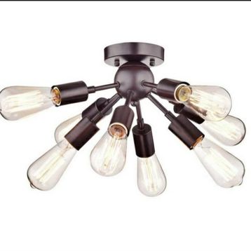 Mylights E27 Duylu Retro Sekizli Plofonyer Tavan Avize