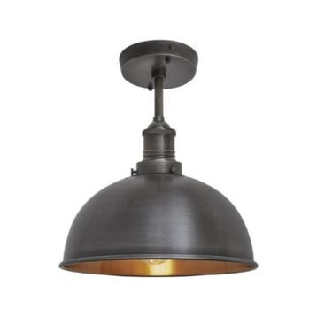 Mylights Mat Siyah 30 cm Retro Rustik Tavan Avize Rustik Avize