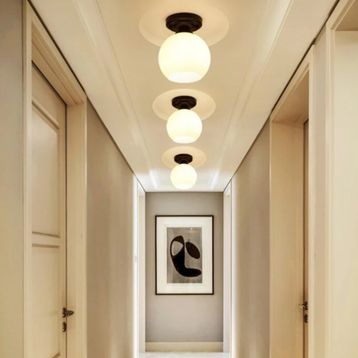 Mylights Opal Beyaz Cam Modern Spor Tekli Tavan Avize