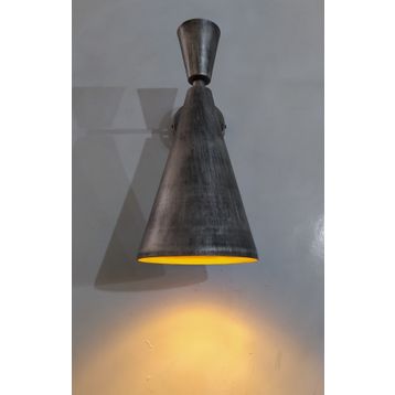 Mylights Retro Rustik Gri Eskitme Duvar Lambası Aplik