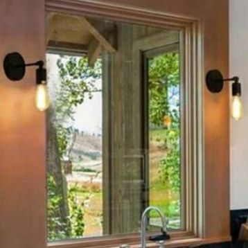 Mylights Retro Rustik Hareketli Mat Siyah Aplik