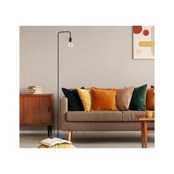 Mylights Retro Rustik Mat Siyah Köşe Lambası Lambader