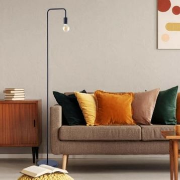 Mylights Retro Rustik Mat Siyah Köşe Lambası Lambader
