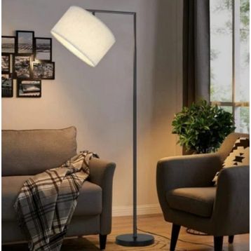 Mylıghts Retro Rustik Modern Krem Kumaş Köşe Lambası Lambader