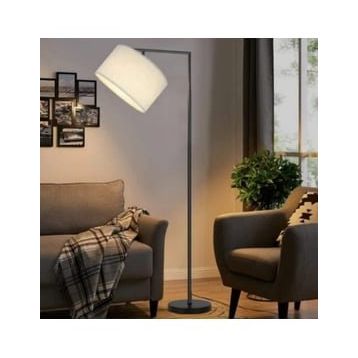 Mylıghts Retro Rustik Modern Krem Kumaş Köşe Lambası Lambader