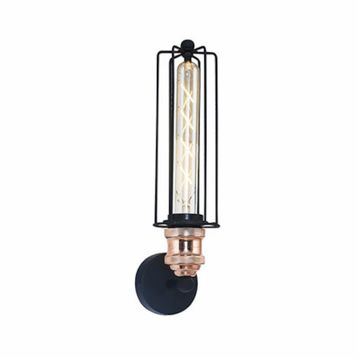 Mylights Retro Rustik Siyah Bakır Mafsalı Aplik Kafes Aplik